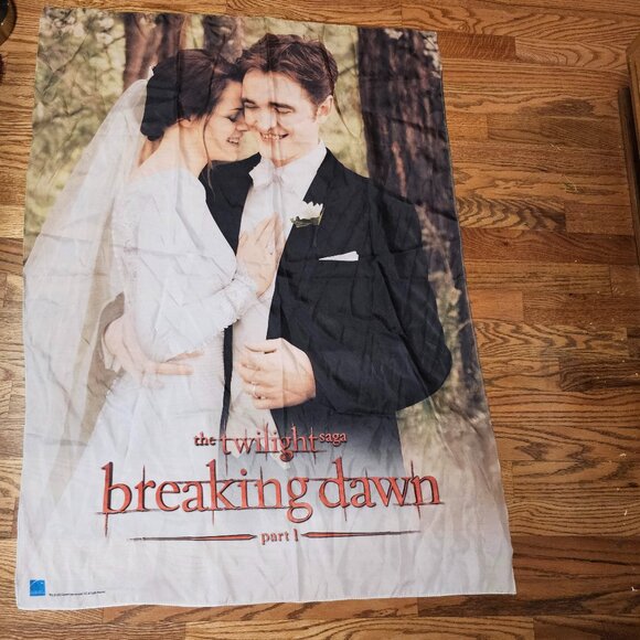 Twilight Saga Breaking Dawn Wedding Banner Bella Jacob Cloth Fabric Poster 2012 - Picture 1 of 8